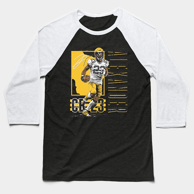 Jaire Alexander Green Bay Vertical Baseball T-Shirt by danlintonpro